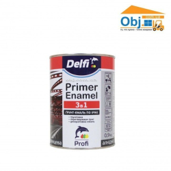 Грунт-емаль по іржі 3в1 вишнева Delfi 0,9кг. 33946