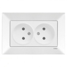 Розетка врізна подвійна Viko Мерідіан 87048