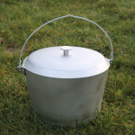 Казан алюмін з кришкою 10л Полімет з ручками 152315 Україна