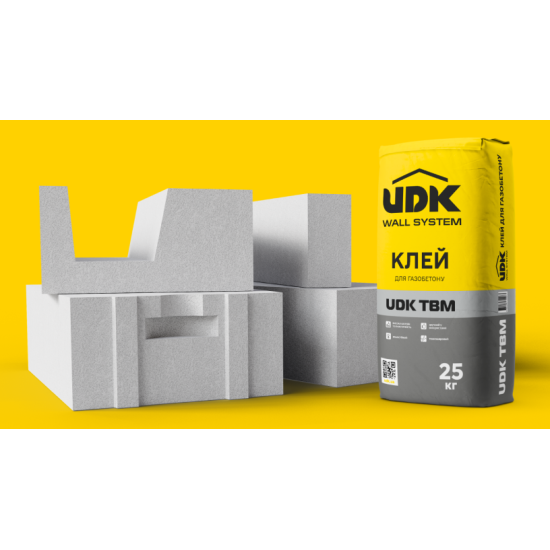Клей для газоблоків UDK BTM 25 кг (аналог ПБ-55) 19552