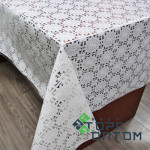 Клейонка Лейс Сірі Ромашки