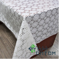 Клейонка Лейс Сірі Ромашки