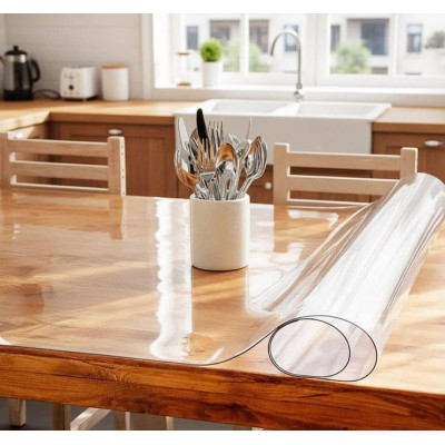 Клейонка прозора - Рідке скло 0.8мм 80см (за м.п.) 33932 Україна