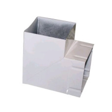 Коліно для кухонної витяжкид д90х90 біле 27850