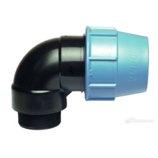Коліно для труб ПВХ д25 1 зовн різьба