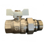 Кран-вода американка кутовий 3/4 HLV  білий метелик 27908