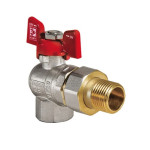 Кран кульовий кутовий з американкою 1 Koer 2187