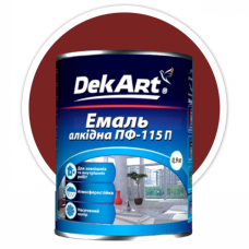 Емаль ПФ-115П  червоно-коричнева 2,8 кг  DekАrt Україна