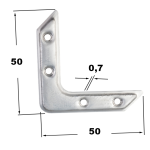 Кут віконний 50х50мм оцинк 47041