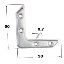 Кут віконний 50х50мм оцинк 47041