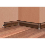 Кут зовн до плінтуса з коробом вишня темна 18071