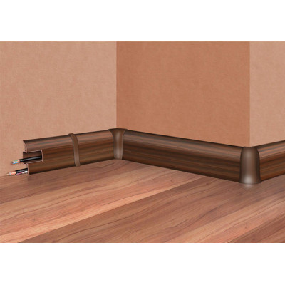 Кут зовн до плінтуса з коробом вишня темна 18071