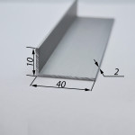 Кутник алюм 3м 40х10х2 ПАС-4853 АН-15 19577