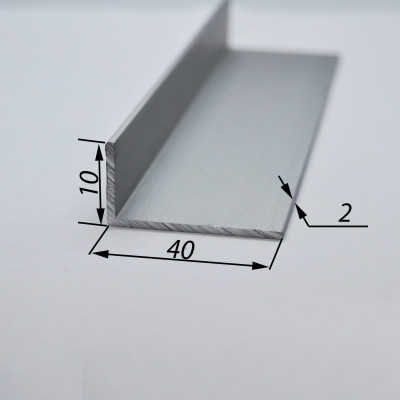 Кутник алюм 3м 40х10х2 ПАС-4853 АН-15 19577