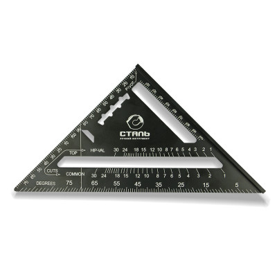 Кутник тесляра 180мм Сталь алюміній 390775