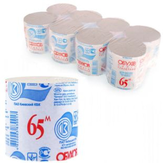 Папір туалетний Обухів (спайка- 8 штук) 30103 Україна