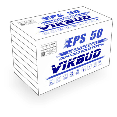Пінопласт Вікбуд ТУ 10см 25пл (6шт-уп) (20шт/м3)