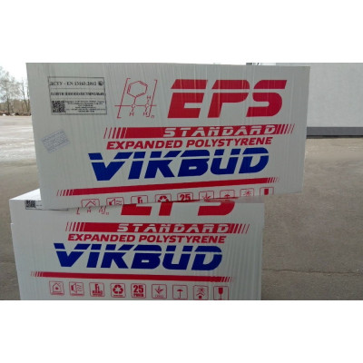 Пінопласт Вікбуд ТУ 2см 35пл (30шт-уп) (100шт/м3)