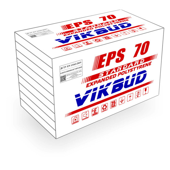 Пінопласт 3см 35пл EPS 70 (20шт-уп) (66.6шт/м3) 12095