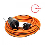 Подовжувач одномісний оранж Мегатек 20м ПВС 2х1,5 87430