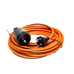 Подовжувач одномісний оранж Мегатек 30м ПВС 2х1,5 87418
