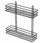 Поличка  в ванну пряма чорна2-яр. 25см 3 конт  25233 10763 Україна