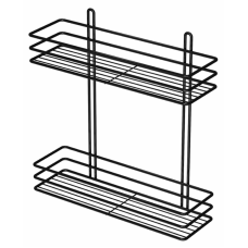 Поличка  в ванну пряма чорна2-яр. 25см 3 конт  25233 10763 Україна