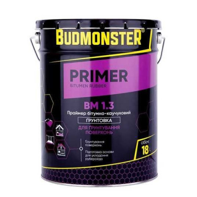 Праймер бітум-каучук Будмонстр відро 18л 339979 Україна