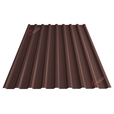 Металопрофіль коричневий мат 1,5м.х1,15м 9хв RAL8017 19444