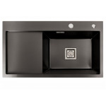 Мойка врізна PDV чорна HANDMADE HSB 78x43 (Ліва) 10164