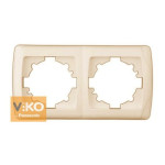 Рамка під вимикач подвійна Viko Кармен КРЕМ горизонт 87619