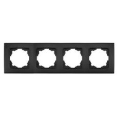 Рамка 4-на Viko Linnera Чорний 87546