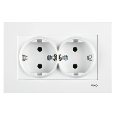 Розетка врізна подвійна Viko Karre 87091