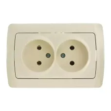 Розетка врізна подвійна з/з Viko Кармен крем 90562056