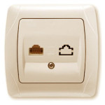 Розетка компютерна Viko Кармен крем 90562032