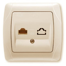 Розетка компютерна Viko Кармен крем 90562032