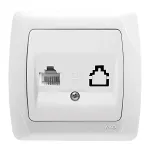 Розетка телефонна одинар Viko Кармен