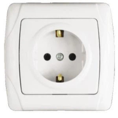 Розетка врізна одинарна 16А з/з Q-MAX 313 преміум