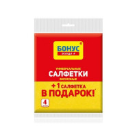 Серветка віскозна 3+1шт Бонус 30097