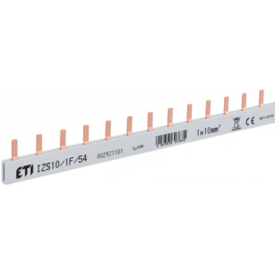 Шина з'єднувальна 54 штиря 1Р 63А 1м.