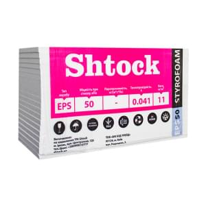 Пінопласт 10см 25пл Shtock EPS-50 (6шт-уп) (20шт/м3) 12096