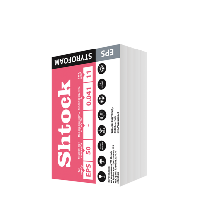 Пінопласт 10см 25пл Shtock EPS-50 (6шт-уп) (20шт/м3) 12096