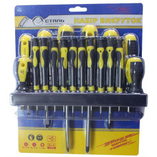 Набір викруток 18шт Сталь 98038