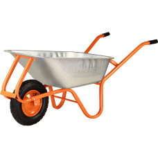 Тачка оранж. ручки оцинк. 1-колісна посилена 90л 180кг д400 (буд. проф.) 21140 17991