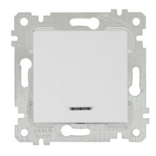 Механізм вимикач 1 клав з інд. 10А Mutlusan білий 47-00-60 87217