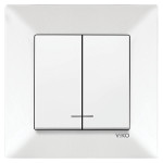 Вимикач врізний подвійний з індикат Viko Мерідіан