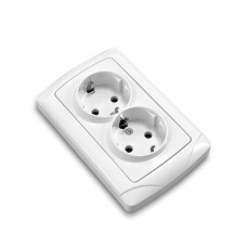 Розетка врізна подвійна Viko Кармен 87101