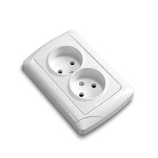 Розетка подвійна телефонна Viko Кармен Україна