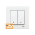 Вимикач врізний подвійнийViko Karre прохідний