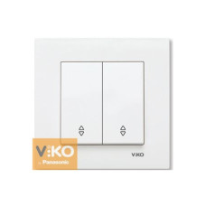 Вимикач врізний подвійнийViko Karre прохідний